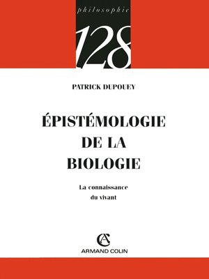 cover image of Épistémologie de la biologie